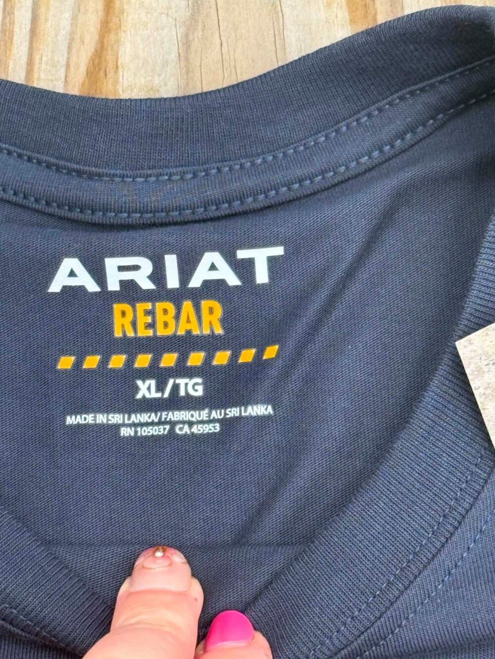 Ariat Rebar Work Tee XL Navy Gorpcore Utility Athleisure Shirt 3426